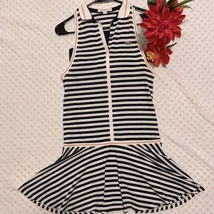 Lacoste pinstripe tennis dress